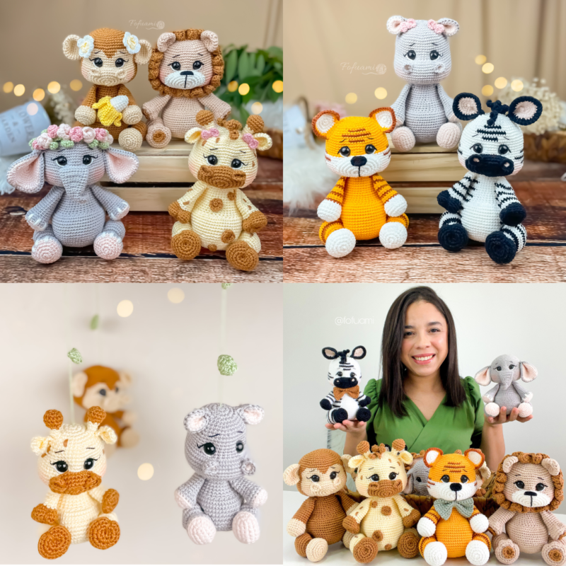 COMBO ESPECIAL: 3 E-books- Coleção Completa Bebês do Safári (Zoo e Móbile)